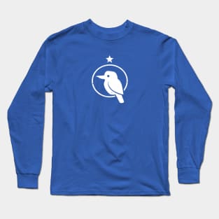 Kookaburra, minimal art for birds and ornithology lovers Long Sleeve T-Shirt